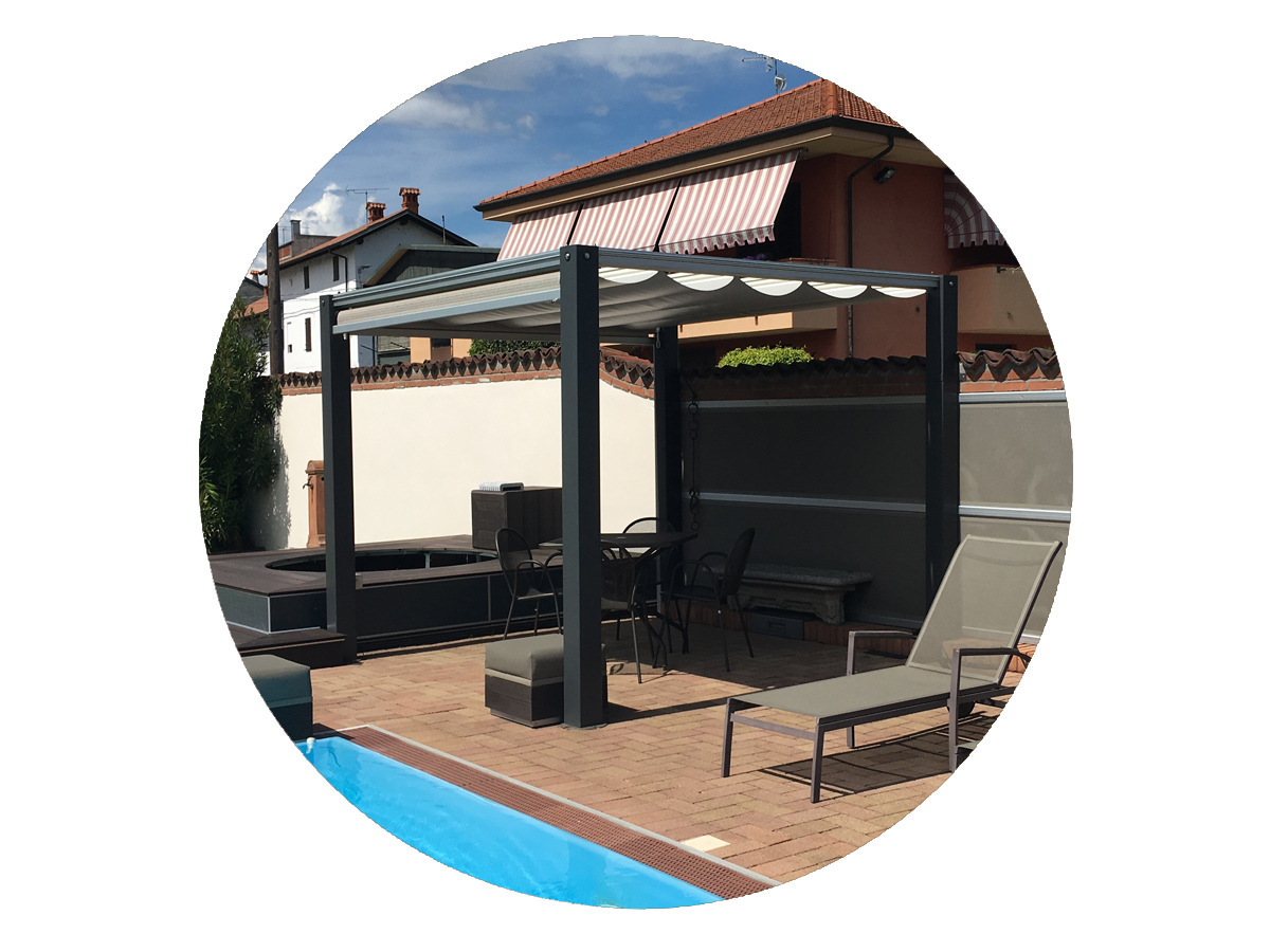 Pergola bordo piscina